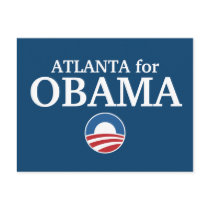 ATLANTA for Obama custom your city personalized postcards