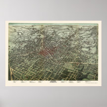 Atlanta, GA Panoramic Map - 1892 Print
