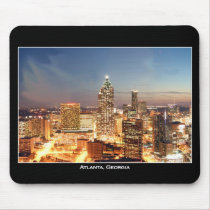 Atlanta, Georgia at Night - Beautiful Skyline Mousepads