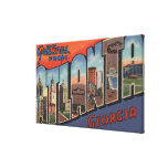 Atlanta, Georgia - Large Letter Scenes 2 Stretched Canvas Prints
