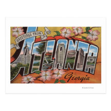 Atlanta, Georgia - Large Letter Scenes 2 Postcard