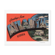 Atlanta, Georgia - Large Letter Scenes Post Card