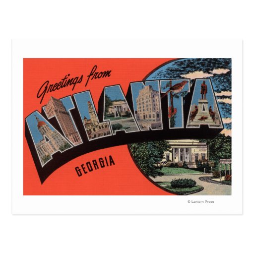 Atlanta Georgia Large Letter Scenes Postcard Zazzle 7476