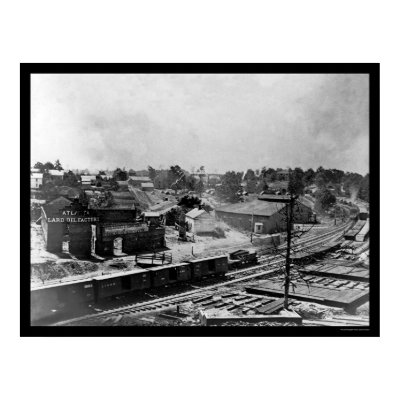 Atlanta Lard Oil Factory and Railroad Cars 1864 Posters by lc_civilwar
