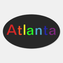 Atlanta Oval Stickers