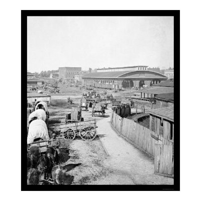 Atlanta Railroad Depot 1864 Print by lc_civilwar