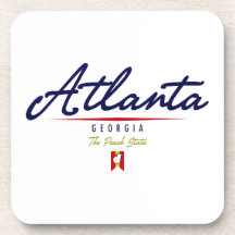 Atlanta Script Beverage Coaster
