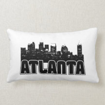 Atlanta Skyline Throw Pillow