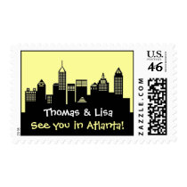 Atlanta Skyline Wedding Stamp