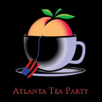 Atlanta Tea Party Logo with Peach
