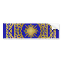Atlantean Crafts Brass on Blue Bumper Sticker