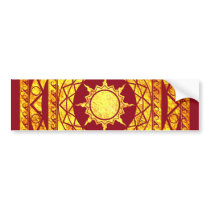 Atlantean Crafts Gold on Red Bumper Sticker