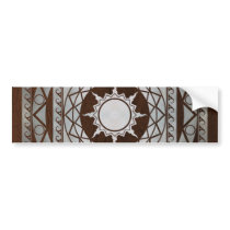 Atlantean Crafts Silver on Brown Leather Bumper Sticker