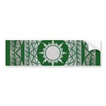 Atlantean Crafts Silver on Green Bumper Sticker