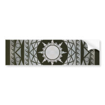 Atlantean Crafts Silver on Green Leather Bumper Sticker