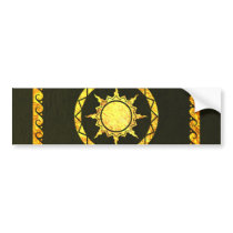 Atlantean Sky on Green Leather Bumper Sticker