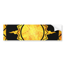 Atlantean Sun on Black Bumper Stickers