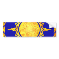 Atlantean Sun on Blue Bumper Stickers