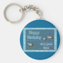 Atlantic Brant Geese Boss Birthday Keychains
