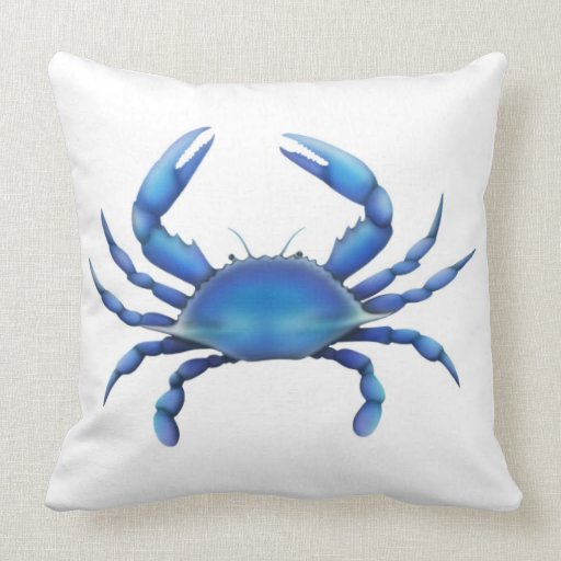 Atlantic Chesapeake Blue Crab Pillow