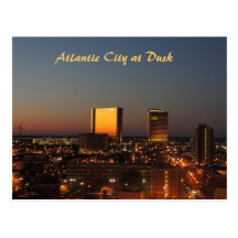 Atlantic City at Dusk Postcard
