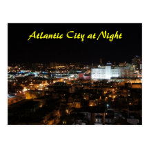 Atlantic City at Night Postcards