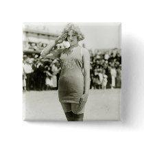 Atlantic City Beauty, early 1900s Button
