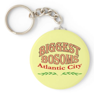 Atlantic City New Jersey Biggest Bosoms Keychain by figstreetstudio