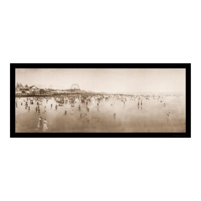 Atlantic City NJ Beach Photo 1897 Print by lc_panoramicphotos