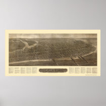 Atlantic City, NJ Panoramic Map - 1910 Print