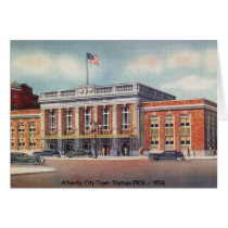 Atlantic City Train Station PRSL 1936, cards