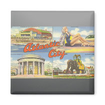 Atlantic City, Vintage Refrigerator Magnet