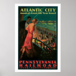 Atlantic City Vintage Travel Poster