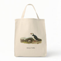 Atlantic Puffin, John Audubon Canvas Bags