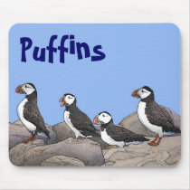 Atlantic Puffins Mousepad