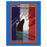 Atlantique French Cruise Line Retro Poster Full Color Flyer