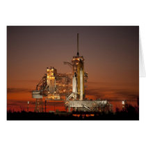 Atlantis awaiting the mission into space greeting cards