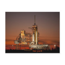 Atlantis awaiting the mission into space post cards