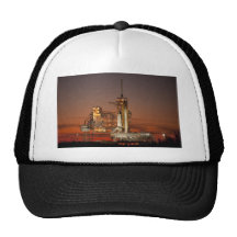 Atlantis awaiting the mission mesh hats