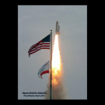 Atlantis Space Shuttle Final Lift Off Poster posters
