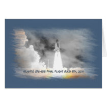 Atlantis Space Shuttle STS-135 Last Flight Greeting Card