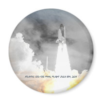Atlantis Space Shuttle STS-135 Last Flight Refrigerator Magnets