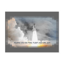 Atlantis Space Shuttle STS-135 Last Flight Postcard