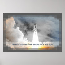 Atlantis Space Shuttle STS-135 Last Flight Print