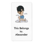 atlas holding bowling ball personalized shipping labels
