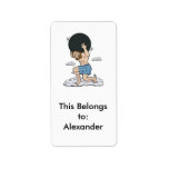 atlas holding bowling ball personalized address labels