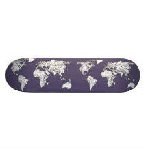 Atlas in dark lilac custom skateboard