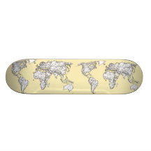 Atlas in ivory cream skate deck