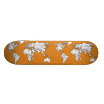 Atlas in orange skate decks