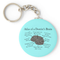 Atlas of a Dentist's Brain Key Chain